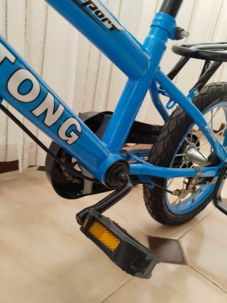 Bicicleta infantil 16 con ruedines y cesta