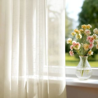 Cortinas Tipo Lino fino lágrimas 280x140cm riel