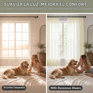 Cortinas Tipo Lino fino lágrimas 280x140cm riel
