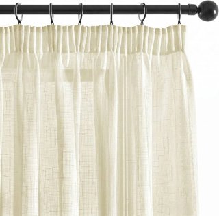 Cortinas Tipo Lino fino lágrimas 280x140cm riel