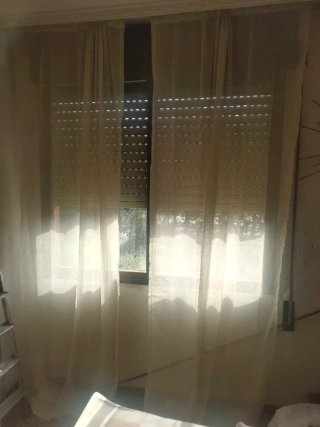 Cortinas Tipo Lino fino lágrimas 280x140cm riel