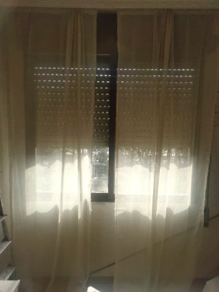 Cortinas Tipo Lino fino lágrimas 280x140cm riel