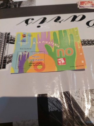Sello España 0,75€ Contra Piratería