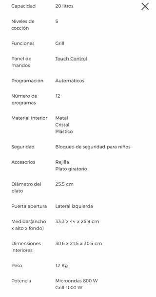 Microondas panasonic