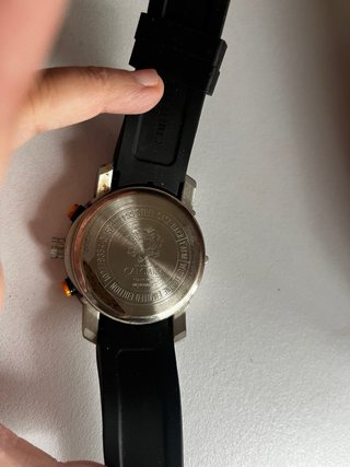 Reloj Calgary Cronógrafo Negro y Plateado