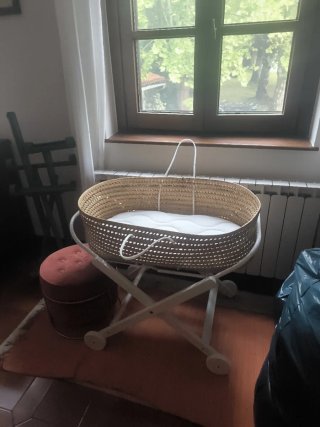 Moisés para bebé de mimbre