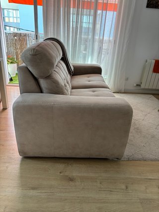 Sofá 3 plazas extensible beige