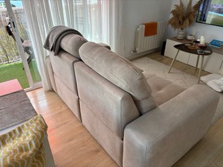 Sofá 3 plazas extensible beige