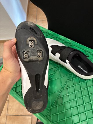 Zapatillas de Ciclismo Van Rysel Blancas con calas