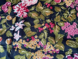 Pañuelo Vintage Flores Negro Mujer