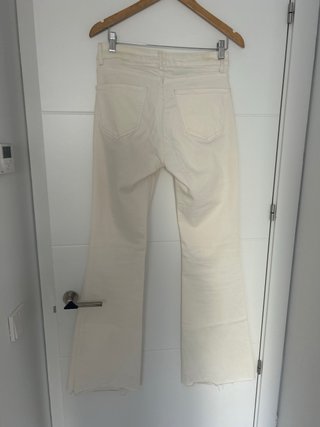 Pantalón Vaquero Mango Blanco Talla 38
