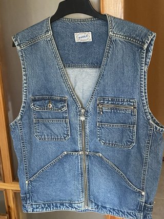 Chaleco Vaquero Hombre Azul