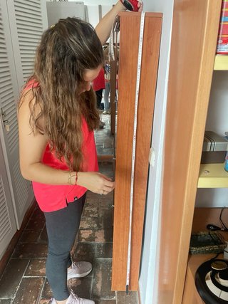 Zapatero de pared con espejos