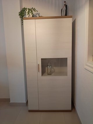Mueble de Comedor Blanco con 5 Estanterías