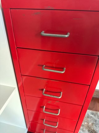 Cajonera Metálica Roja