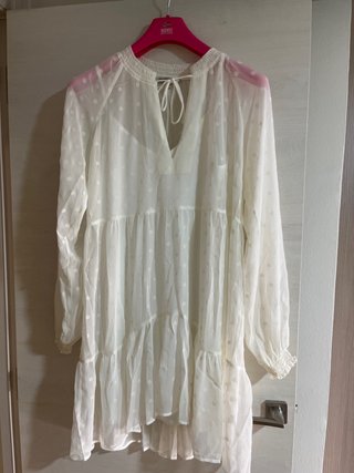 Vestido blanco transparencias