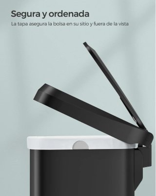 Cubo Basura Cocina Songmics 50L Negro