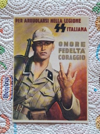 Cartolina Riproduzione Legione Italiana