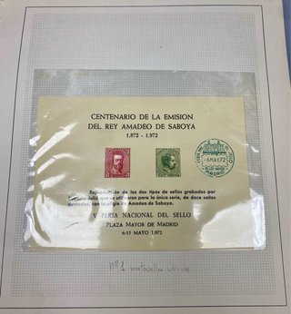 Hojas Recuerdo Filatelia España 1972-1975