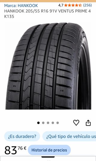 4 Neumáticos Hankook Ventus Prime 4 205/55 R16