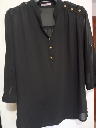 Camisa negra mujer
