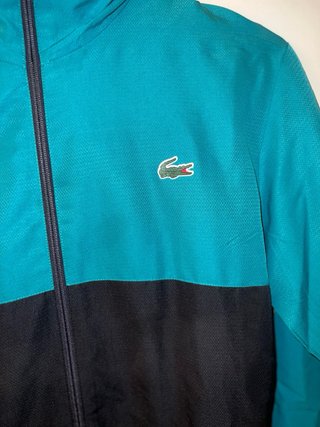 Chándal Lacoste Negro y Turquesa