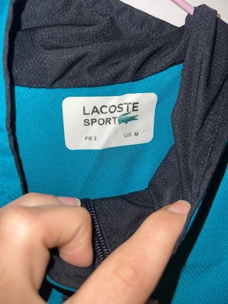 Chándal Lacoste Negro y Turquesa