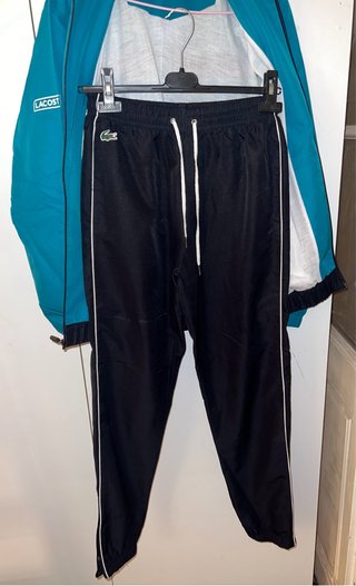 Chándal Lacoste Negro y Turquesa