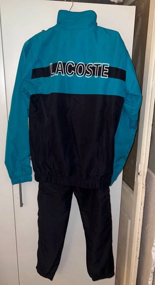 Chándal Lacoste Negro y Turquesa