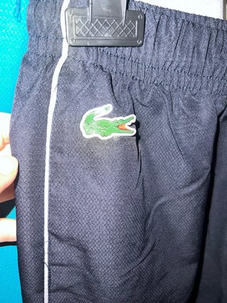 Chándal Lacoste Negro y Turquesa
