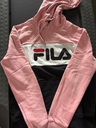 Sudadera Fila Mujer Rosa y Negra