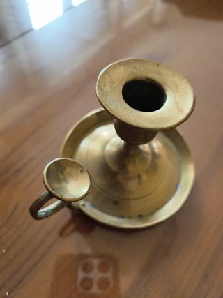 Candelabro Antiguo de Bronce