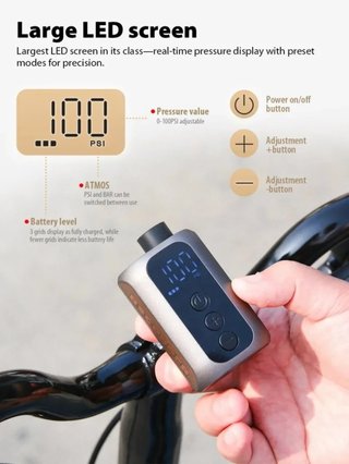 Mini inflador con batería para bicicleta (NUEVO)