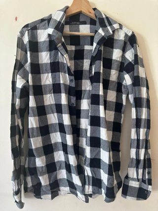 Camicia a quadri casual grunge vintage oversi