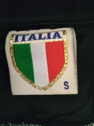 Chaqueta Chándal Italia Vintage Y2K Negra Dorada.