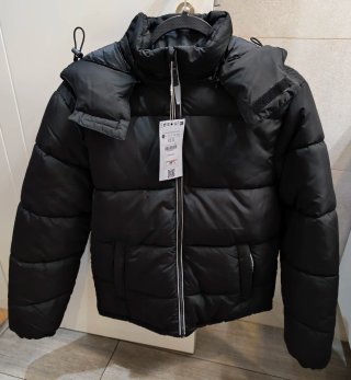Anorak Negro Bershka Talla XS