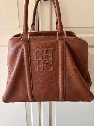 Bolso Piel Carolina Herrera CH Marrón