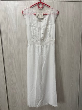 Camisón vintage blanco bordado
