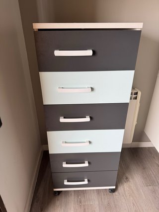 Mueble 6 cajones con ruedas