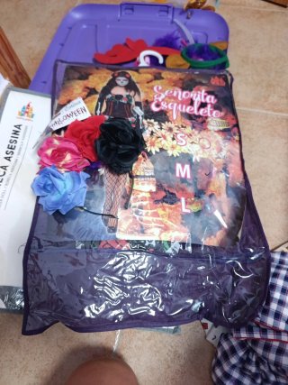 Disfraz Señorita Esqueleto Halloween Talla M