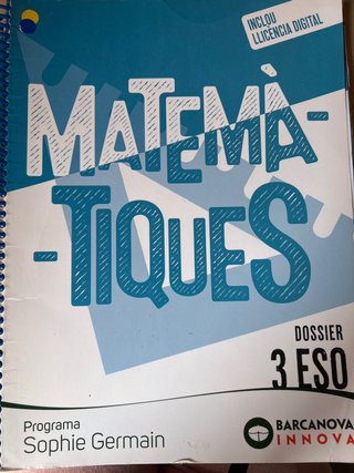 Matemàtiques, 3 ESO, Programa Sophie Germain, B...