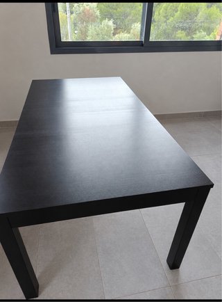 Mesa extensible madera negra