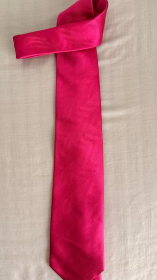 Corbata de Seda Cortefiel Rosa fuerte