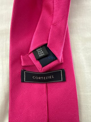 Corbata de Seda Cortefiel Rosa fuerte