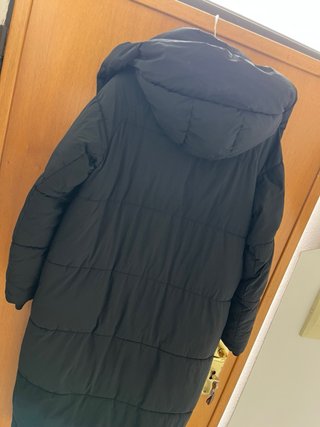 Abrigo acolchado largo Zara negro Talla S