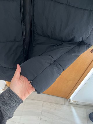 Abrigo acolchado largo Zara negro Talla S