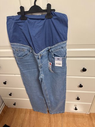 Pantalón premamá vaquero recto talla M