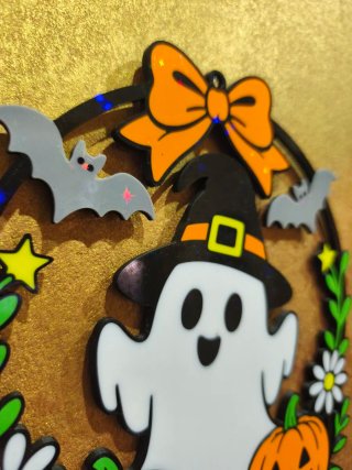 Decoración Halloween Fantasma Calabazas Brillos
