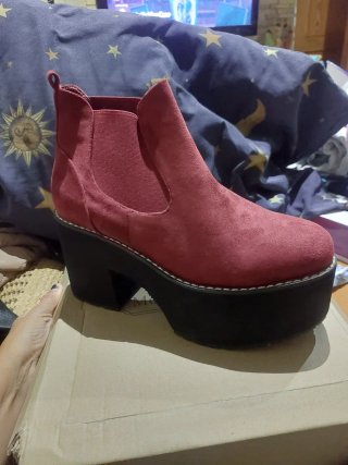 Botines Burdeos con Plataforma alta.