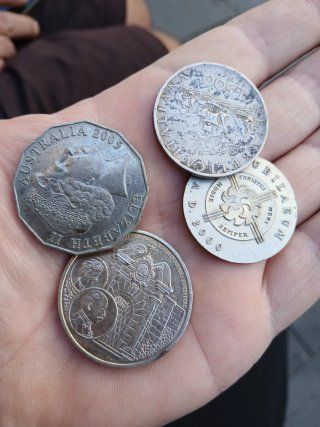 Set di 4 monete commemorative